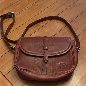 Leather Crossbody Bag in Brown - Women's Shoulder Purse